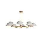Maxim Lighting 25228LFGNAB Lucas 8-Lumières 480W Laiton naturel vieilli Incandescence Lustre