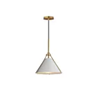 Maxim Lighting 25229LFGNAB 1-Lumière 60W Gris français clair et laiton vieilli naturel Suspendu