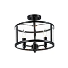 Maxim Lighting 25250CLBK Sentinel 3-lumières Plafonnier semi encastré
