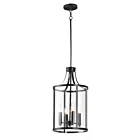 Maxim Lighting 25253CLBK Sentinel 4-Lumières 240W Noir Suspendu