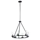 Maxim Lighting 25255CLBK Sentinel 6-Lumières 360W Bronze huilé Incandescence Lustre
