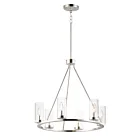 Maxim Lighting 25255CLSN Sentinel 6-Lumières 360W Nickel satiné Incandescence Lustre