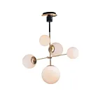 Maxim Lighting 26037SWSBRBK Vesper 5-Lumières 300W Laiton satiné/Noir Suspendu