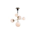 Maxim Lighting 26037SWSBRBK Vesper 5-Lumières 300W Laiton satiné/Noir Suspendu