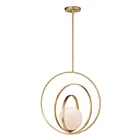 Maxim Lighting 26056SWSBR Coronet 1-Lumière 60W Laiton satiné Suspendu