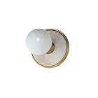 Maxim Lighting Hollywood 26091WANAB 1-lumière 60W Albâtre blanc/laiton vieilli naturel Vanité