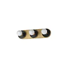 Maxim Lighting Hollywood 26093BKNAB-BUL 3-lumières 6W Noir/Laiton vieilli naturel Vanité
