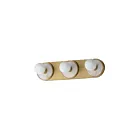 Maxim Lighting Hollywood 26093WANAB-BUL 3-lumières 6W Albâtre blanc/laiton vieilli naturel Vanité