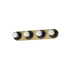 Maxim Lighting Hollywood 26094BKNAB 4-lumières 60W Noir/Laiton vieilli naturel Vanité