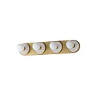 Maxim Lighting Hollywood 26094WANAB 4-lumières 60W Albâtre blanc/laiton vieilli naturel Vanité