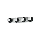 Maxim Lighting 26094WTBKPC 4-lumières 240W Chrome poli Luminaire de vanité