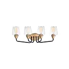 Maxim Lighting Goblet 26123CLBZAB 4-lumières 60W Bronze/Laiton antique Vanité