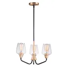 Maxim Lighting 26124CLBZAB Goblet 3-Lumières 180W Bronze/Laiton antique Incandescence Lustre