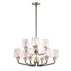 Maxim Lighting 26127CLBZAB Goblet 9-Lumières 540W Bronze/Laiton antique Incandescence Lustre