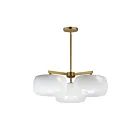 Maxim Lighting 26143WTNAB 3-Lumières 180W Laiton blanc et naturel vieilli Lustre