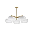 Maxim Lighting 26145WTNAB 5-Lumières 300W Laiton blanc et naturel vieilli Lustre