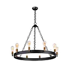 Maxim Lighting 26275BKNAB Noble 10-Lumières 600W Noir/Laiton vieilli naturel Incandescence Lustre