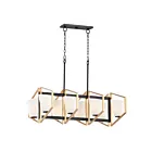 Maxim Lighting 26358SWGLDBK Oblique 8-Lumières 480W Or/Noir Suspendu