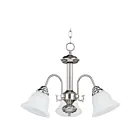 Maxim Lighting 2697MRSN Malaga 3-Lumières 180W Nickel satiné Incandescence Lustre