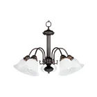 Maxim Lighting 2698MROI Malaga 5-Lumières 300W Bronze frotté à l'huile Incandescence Lustre