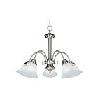 Maxim Lighting 2698MRSN Malaga 5-Lumières 300W Nickel satiné Incandescence Lustre