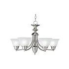 Maxim Lighting 2699MRSN Malaga 5-Lumières 300W Nickel satiné Incandescence Lustre
