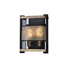 Maxim Lighting Boundry 27562BKBWAB 2-Lumières Noir/Bois de grange/Laiton antique Applique Murale