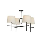 Maxim Lighting 27724OFCHL Paoli 4-Lumières 240W Bronze anthracite Incandescence Lustre