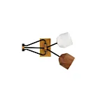 Maxim Lighting Akimbo 28272DBZAB 2-Lumières Bronze foncé/laiton antique Applique Murale