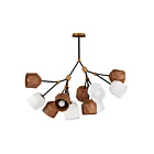 Maxim Lighting 28278DBZAB Akimbo 12-Lumières 84W Bronze foncé/laiton antique Suspendu