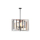 Maxim Lighting 28677BKGLD Radial 5-Lumières 300W Noir/Or Suspendu