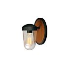 Maxim Lighting Lido 30011CDAPBK Noix de pécan antique/Noir 60W Lanterne murale d'extérieur