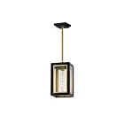 Maxim Lighting 30051CLBKGLD Neoclass 1-Lumière 60W Noir/Or Suspendu