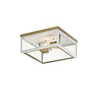 Maxim Lighting 30059CLWTGLD Neoclass 2-lumières 60W Blanc/Or Plafonnier encastré