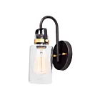 Maxim Lighting Magnolia 30170CLBZGLD 1-Lumière Bronze/Or Applique Murale