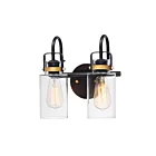 Maxim Lighting Magnolia 30171CLBZGLD 2-lumières 60W Bronze/Or Vanité