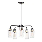 Maxim Lighting 30175CLBZGLD Magnolia 5-Lumières 300W Bronze/Or Suspendu