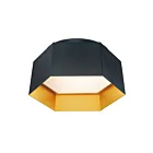 Maxim Lighting 30330BKGLD Honeycomb 1-lumière 15W Or noir Plafonnier encastré