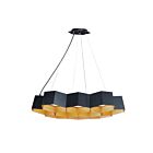 Maxim Lighting 30338BKGLD Honeycomb 10-Lumières 100W Noir/Or Suspendu