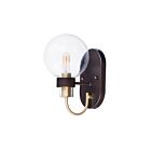 Maxim Lighting Bauhaus 30511CLBZSBR 1-Lumière Bronze/Laiton satiné Applique Murale