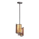 Maxim Lighting 31219OIAB Caspian 2-Lumières 120W Bronze huilé/laiton antique Suspendu
