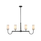 Maxim Lighting 32004SWBK Town and Country 4-Lumières 160W Noir/Antique Suspendu