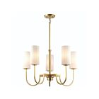 Maxim Lighting 32005SWSBR Town and Country 5-Lumières 200W Laiton satiné Incandescence Lustre