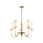 Maxim Lighting 32005SWSBR Town and Country 5-Lumières 200W Laiton satiné Incandescence Lustre
