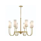 Maxim Lighting 32008SWSBR Town and Country 8-Lumières 320W Laiton satiné Incandescence Lustre