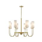 Maxim Lighting 32008SWSBR Town and Country 8-Lumières 320W Laiton satiné Incandescence Lustre