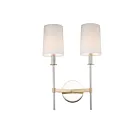 Maxim Lighting Uptown 32392OFSBRPN 2-Lumières Laiton satiné/nickel poli Applique Murale