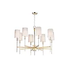 Maxim Lighting 32398OFSBRPN Uptown 8-Lumières 480W Laiton satiné/Nickel poli Incandescence Lustre