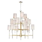 Maxim Lighting 32399OFSBRPN Uptown 15-Lumières 900W Laiton satiné/Nickel poli Incandescence Lustre
