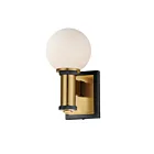 Maxim Lighting San Simeon 32482SWBKNAB 2-Lumières Noir/Laiton vieilli naturel Applique Murale